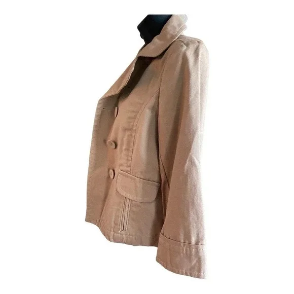 Vintage Old Navy Khaki Long Sleeve Jacket Women’s Size Small Beige Work Casual - Picture 4 of 14